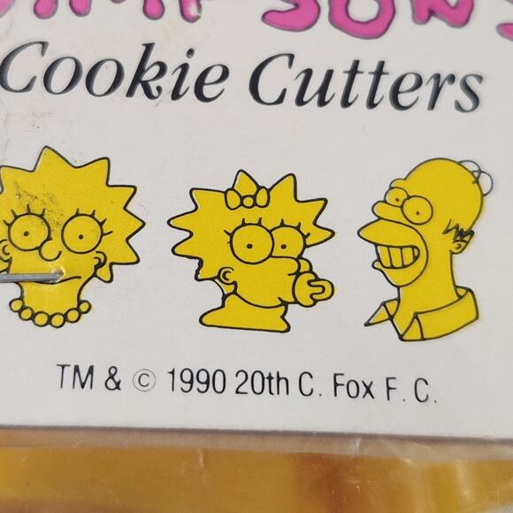 Wilton Cookie Cutters 5 Pieces The Simpsons Family Vintage 1990 NIP Baking - Picture 7 of 8